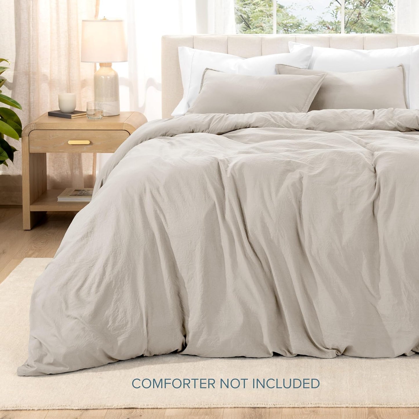 Sandwashed Duvet Cover Twin Size/Twin XL Size - Premium 1800 Collection Duvet Set - Cooling Duvet Cover - Super Soft Duvet Covers (Twin/Twin XL, Sandwashed Fog)
